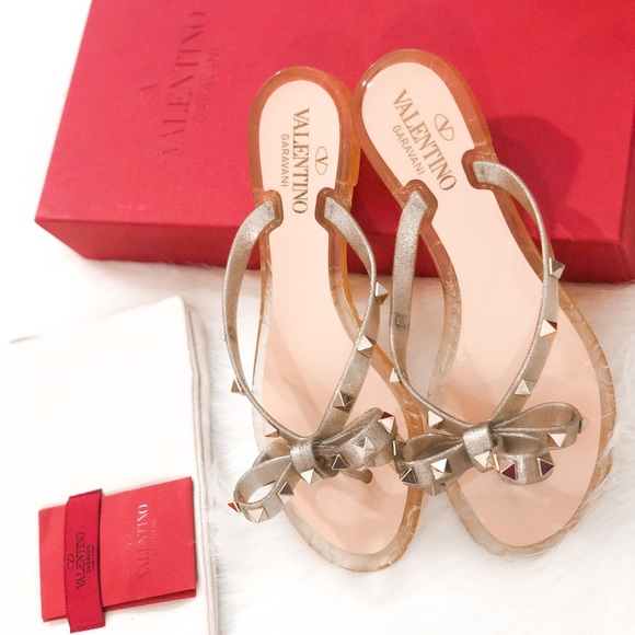 Valentino Shoes - Valentino Studded Bow Sandal